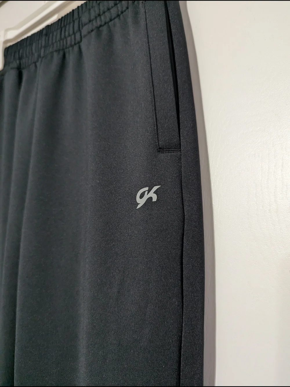 GK Black Athletic Sweatpants joggers with Small Logo